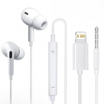 Original Earphones For Apple iPhone 14 Pro Max Lightning Headphones 13 12 11 Mini X XS XR SE 6 7 8 Plus Wired In-Ear Call Earbud