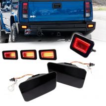 Red LED Car Rear Bumper Reflector Light For 2005-2009 Hummer H2 Rear Fog Light, Brake Tail Lights and Dynamic Turn Signal Light