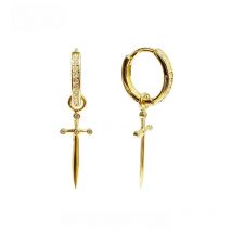 CANNER Real 925 Sterling Silver Zircon Pendant Drop Earrings For Women Piercing Earring Earings Jewelry Pendientes