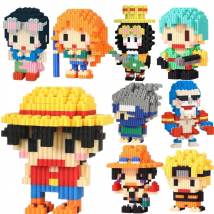 One Piece Miniature Small Particle Building Blocks Assembled Toys Creative Luffy Joe Ba Sorong