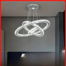 Modern Crystal Chandeliers Ring-Shaped Pendant Lights Living Room And Kitchen Decoration Led Ceiling Lamps Hanging Luminaire