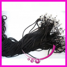 100pcs L707 Black width 2.0mm eyeglass sunglass polyester neck string cord retainer strap eyewear lanyard holder with Clear Tips