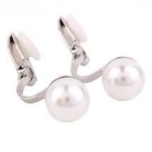 Grace Jun 4 colors New simulated pearl clip on earring no pierced for women wedding luxury bridal earring bijouterie 8mm&12mm