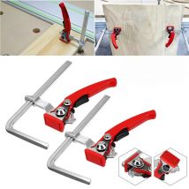 VEIKO 2PCS 160x60mm Quick Guide Rail Clamp Carpenter F Clamp Quick Clamping For MFT and Guide Rail System Hand Tool