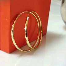 Senlissi - 925 Sterling Silver Hoop Earrings For Women 18K Gold Plated Jewelry Dazzling Women's Hoops Earrings Christmas Gifts
