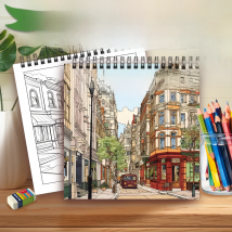 Adult coloring book - 30 Sheets Women's spiral coloring book, 8.3x 8.3 inches, drawing book, birthday gift, holiday party gift