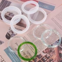 1Pc Bracelet Ring Epoxy Molds Silicone Bangle Mold For DIY Jewelry Dried Flower Epoxy Resin Rhombus Bracelet Model Casting Tools