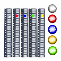100pcs SMD LED Kit 0402 0603 0805 1206 1210 5730 5050 Red/Green/Blue/White/Yellow led diode set package 5 Colors Each 20pcs