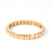 Hot Sale New Design Fashion Colorful Enamel Bracelets Square Shape Rhombus Faced Bohemain Geometric Elastic Bracelets For Women