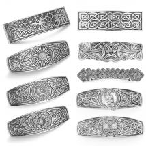 Dawapara Vintage Celtics Knot Hair Barrettes Retro Viking Totem Tree of Life Raven Protection Amulet Hairpin Hair Accessories