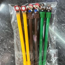 Super Mario Bros Black Ink Neutral Pen 0.5mm Gel Pen Cartoon Student School Supplies Stationery Pens