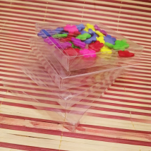 50pcs AxBxBcm Pvc Transparent Plastic Box Wedding Gift Box Packaging Box for Gifts Wedding Candy Party Travel Storage Jewelry