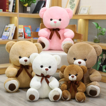 High Quality 35/50/60CM 5 Colors Lovely Bow-Knot Teddy Bear Doll Stuffed Animal Bear Plush Toys Lovers Girls Birthday Baby Gift