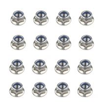 16Pcs M5 Alloy Motor Screw Nuts Nylon Insert Self Lock Flange Nut CW for RC FPV Racing Drone 2204 2205 2306 Brushless Motor