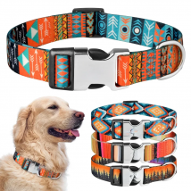 Adjustable Nylon Custom Name Free Nameplate Dog Collar Printed ID Tag Personalized Small Large Medium Pet Engraved Dogs Collars