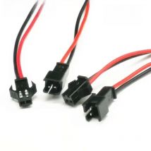 10Pairs 10cm Long JST SM 2Pins Plug Male to Female Quick Wire Connector Adapter Terminal 2 Way Easy Fit for led strip