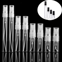 5pcs/pack 2ML 3ML 5ML 10ML Clear Mini Perfume Glass Bottle Empty Cosmetics Bottle Sample Test Tube Thin Glass Vials Amber