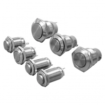 10mm 12mm 16mm 19mm  22mm Panel Hole Metal Button Switch Power Push Button Flat/High Head Momentary/Locking Soldering NO/NC