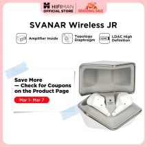 HIFIMAN SVANAR Wireless Jr. Auricolari Hi-Fi intrauricolari Bluetooth con cancellazione del rumore con amplificatore interno, driver a membrana topologica