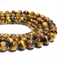 Wholesale Natural Tiger Eye Round Loose  Stone Beads for Jewelry Making Diy Bracelet Necklace Accessories 4/6/8/10/12MM 15''