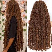 18 24 36 Inches Butterfly Locs Crochet Hair Distressed Locs Crochet Braids Messy Faux Locs Braiding Hair Extensions for women