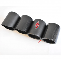 1 PC  Car Universal Exhaust Pipe Matt And Glossy Carbon Fiber Cover Exhaust Muffler Pipe Tip Case  Exhaust Tip Housing Cover