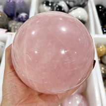Natural Rose Quartz Crystal Ball Polished Massage Sphere Ball Reiki Healing Room Decor Pink Crystal Souvenirs Stone Crafts 4-7cm