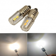 2PCS E10 LED Bulb 6V 12V Lamp Work Light  Warm White For  Torch Flashlight Headlight Motor Bicycle