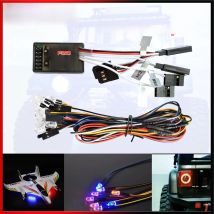 DUMBORC RC Car FZD Simulation Light Controller 12 LED System Kit for 1/10 1/8 On Road Truck Drift TAMIYA CC01 4WD Axial SCX10