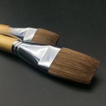 Zhouxinxing watercolor pen brush weasel hair flat peak painting pen wood color rod long short 2pcs paint acrylic brush painting