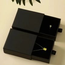 1PCS Free Custom Logo Paper Box Necklace Ring Box With Sponge Drawer Box Personalized Exquisite Jewelry Packaging Pack 8*8 10*10