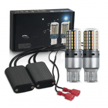 2pcs Led 1156 BA15S P21W 1156 BAU15S PY21W Canbus 3014 120SMD Dual Color No Error 7440 W21W T20 Signal Light Car DRL Lamp 12V