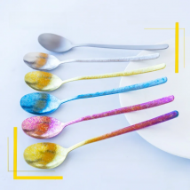 TiTo Titanium Spoon Tableware Portable Camping Cutlery Convenient Titanium Spork Environmental