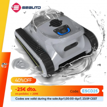Aspirapolvere robotico per piscina Seauto Crab Pro, robot per arrampicata su pareti, adatto per pareti e pavimenti di 2000 piedi quadrati