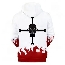 Newest Cosplay One Piece Whitebeard Pirates Hoodies Portgas D Ace Streetwear Printed Men/women Anime Cartoon Sweatshirt