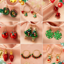 New Christmas Snowman Bells Dangle Earrings For Women Girl Creative Elk Snowflake Tree Earring  Party 2021 Jewelry Gift