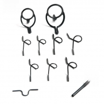 Maximumcatch Hard Chrome/Gunmental Fly Rod Guides Set for 9ft 4wt to 10wt 11Pcs Tip Hook Fly Fishing Accessory