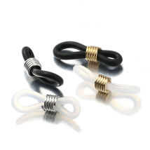 20pcs Eyeglasses Sunglasses Spectacle Chain Rope Holder Strap Rubber Loop End Eye Glasses  End Loop Connector DIY Jewelry Making