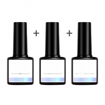 1pc/2pcs/3pcs 8Ml Functional Gel Nail Art Set with Base Coat and Diamond Top Coat,Matte Top ,Soak Off  for Nail Art Design Tool