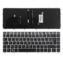 Keyboard Azerty French compatible with HP EliteBook 840 G3 840 G4 with backlight