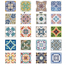 15pcs/set 10/12/15cm Floor Tiles Diagonal Wall Stickers Desk Wardrobe Decoration Art Mural Bathroom Peel And Stick PVC Wallpaper