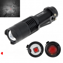 Long Rang IR-850nm 940nm LED Infrared Flashlight Adjustable SK68 Focus Night Vision IR Light Torch for Hunting Tactics Predator