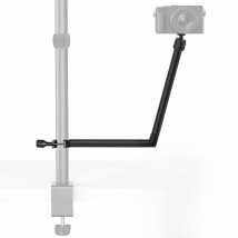 VIJIM LS04 Boom Arm Pipe Clamp Two-stage Extension Desk Mount Bracket Light Stand with 1/4 for Mic DSLR Camera Video Lights
