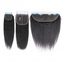 Kinky Straight 20 22inch 13x4 Lace Frontal Only 4x4 5x5 Lace closures Only 100% Real Human Hair Transparent Lace Frontal Remy