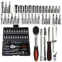 46PCS Ratchet Wrench Tool Set 1/4 Metric Socket Wrench Household Manual Repair Tools for Bike Repair