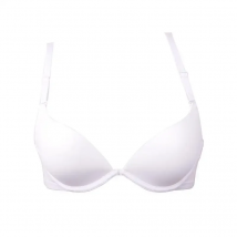 White color support small chest push up bra young girl women Bra gather breast thin cup sexy bra plunge deep u low cut women bra