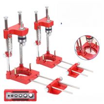 Woodworking Drill Locator Drilling Jig Punch Locator Holder Drill Guide Fixture with Scale Precise Positioner Woodworking Tool