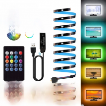 LED Strip Light 2835 5050 USB Bluetooth Flexible Lamp Tape 3key Sound Sensor RGB Ribbon 1M 2M 3M 4M DC5V Decoration TV BackLight