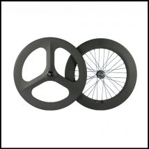 700C Carbon Wheelset Front Tri Spoke Wheel Rear 88mm Pixie Wheel Clincher