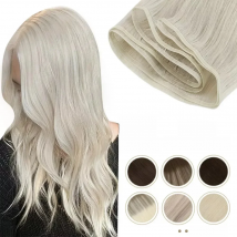 Full Shine Virgin Flat Silk Weft Sew In Hair Bundle Straight Human Hair Bundles 100% Real Human Hair Weft For Women For Salon